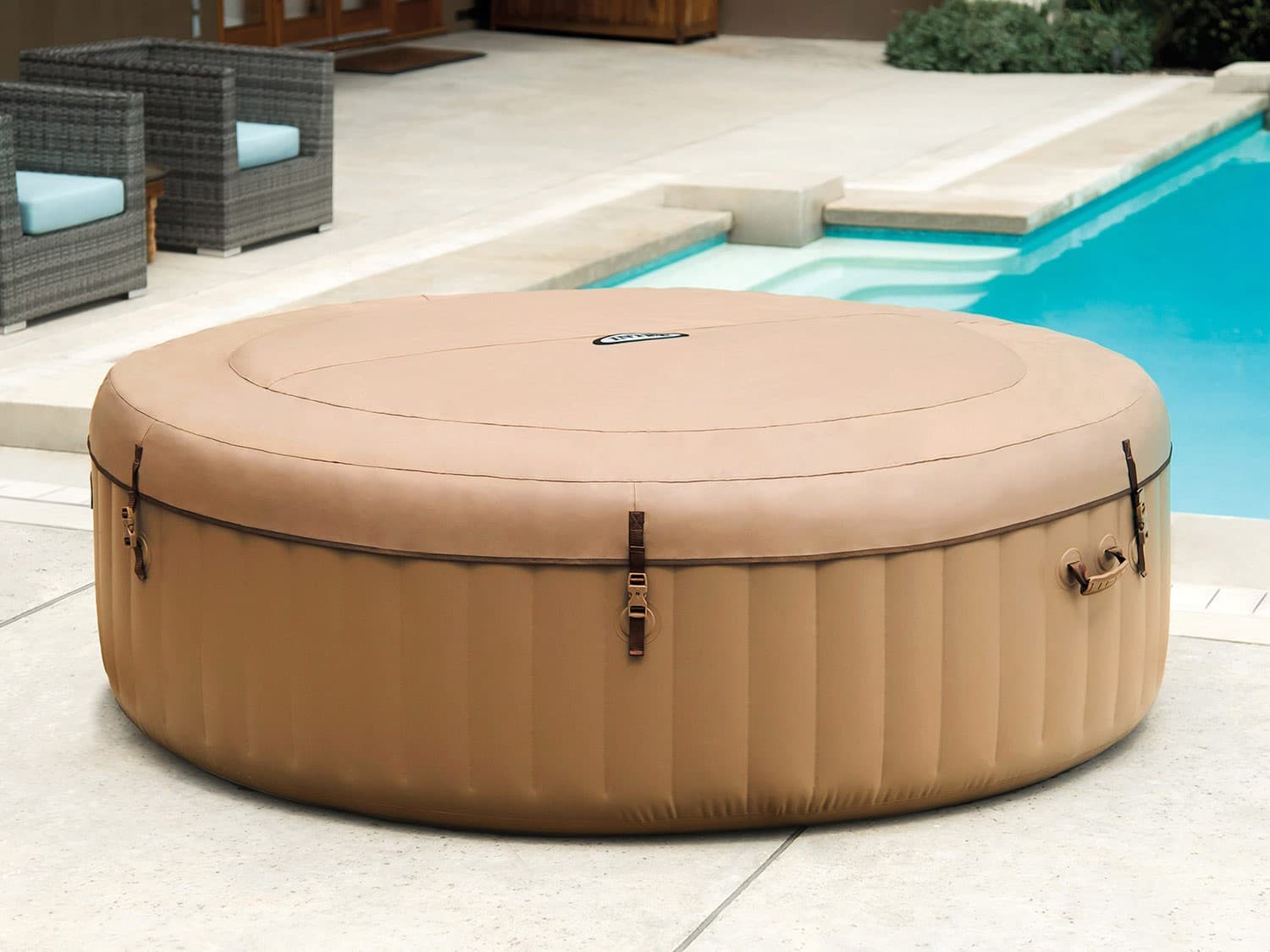 Nadmuchiwane SPA basen z hydromasażem 6 os. 216x71 cm akcesoria premium INTEX 28428