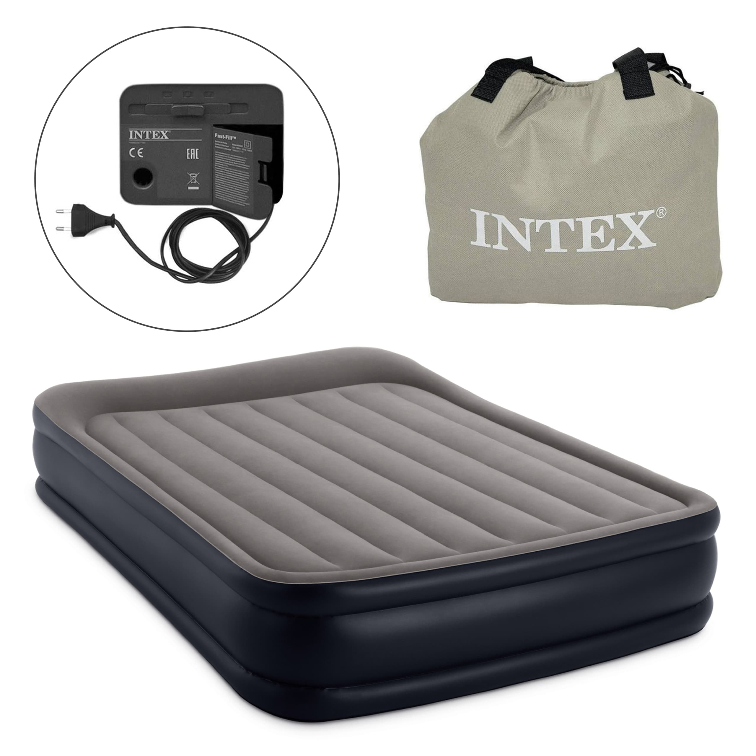 Materac dmuchany 203x152 cm z pompką INTEX 64136ND