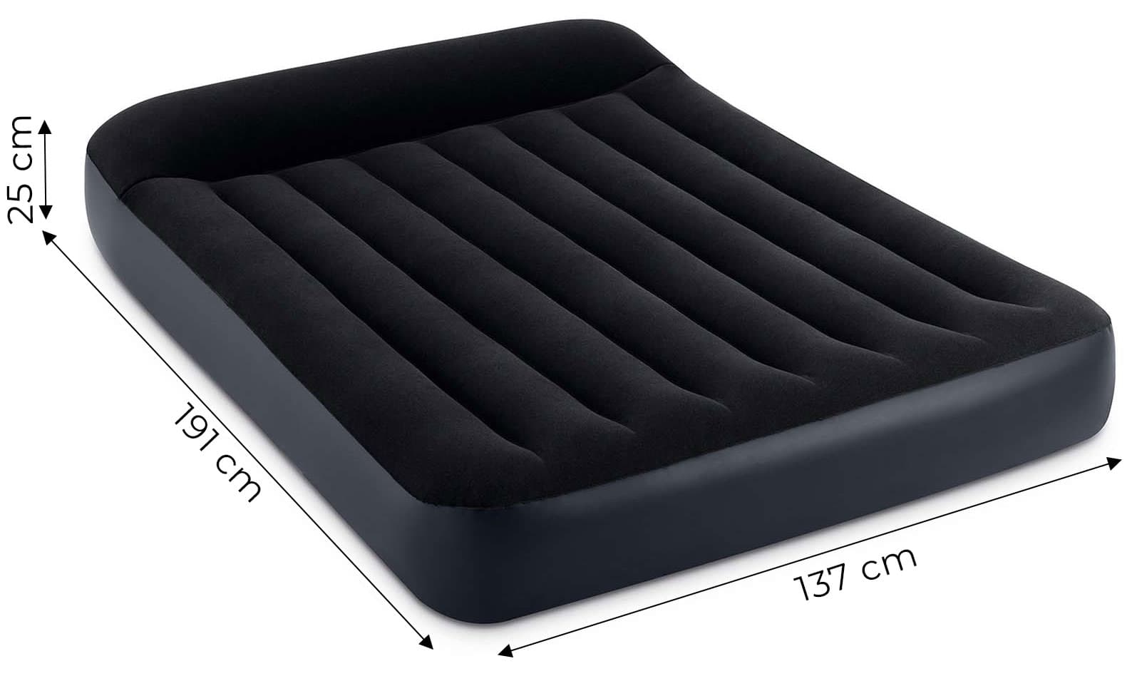 Materac dmuchany dwuosobowy 191x137x25 cm łóżko z zagłówkiem INTEX 64142