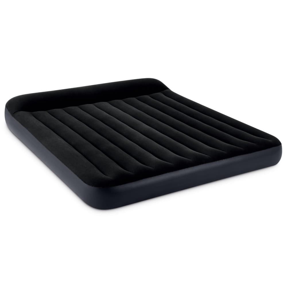 Duży materac dmuchany dwuosobowy 203x183x25 cm łóżko z zagłówkiem INTEX 64144
