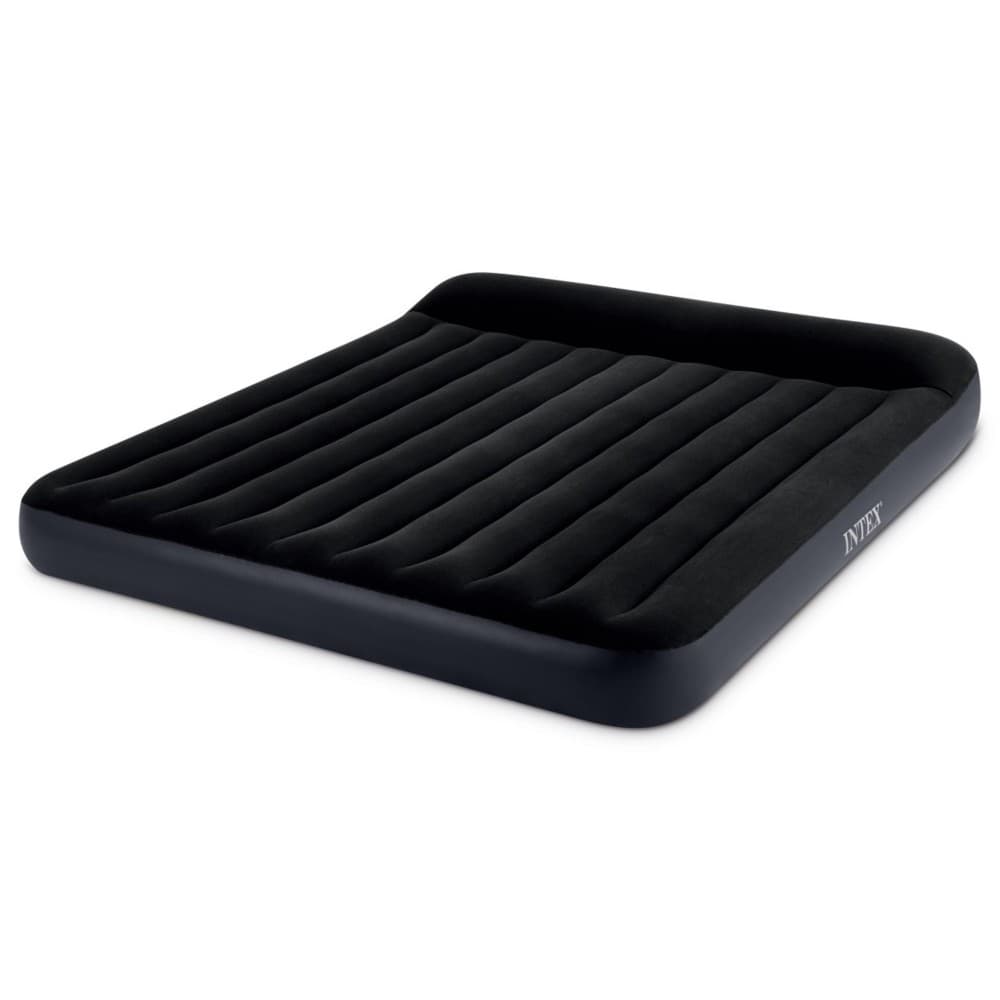 Duży materac dmuchany dwuosobowy 203x183x25 cm łóżko z zagłówkiem INTEX 64144