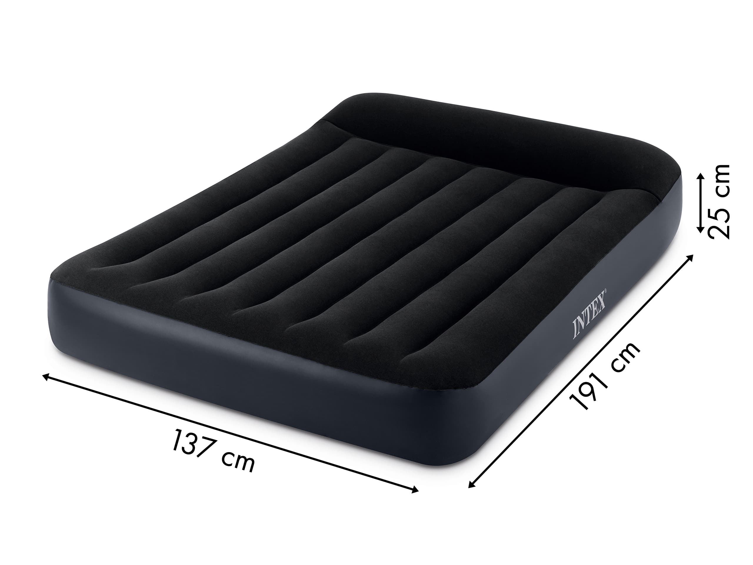 Materac dmuchany 191x137 cm dwuosobowy z pompką łóżko welur INTEX 64148ND
