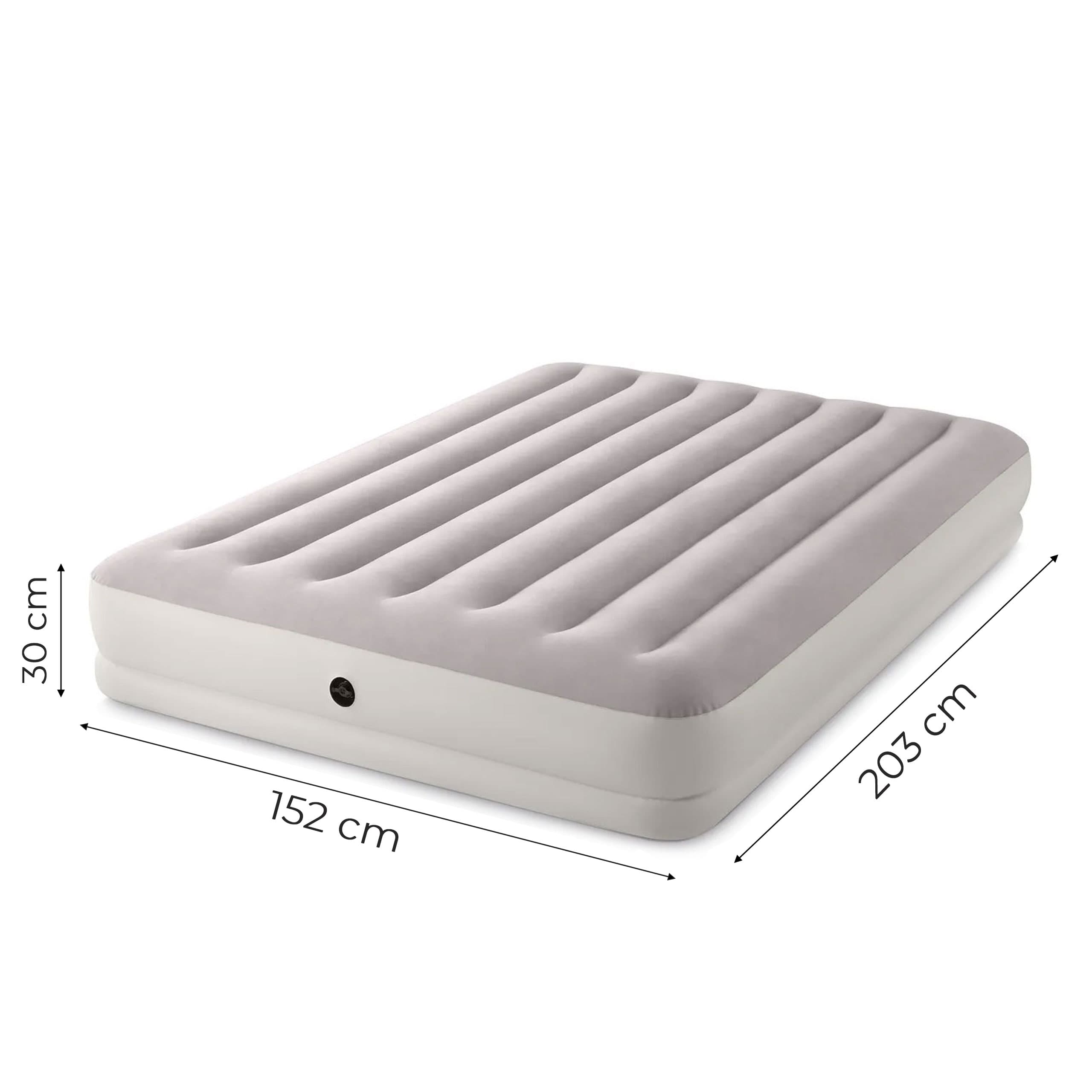 Materac dmuchany dwuosobowy 203x152x30 cm z pompką elektryczną łóżko INTEX 64179