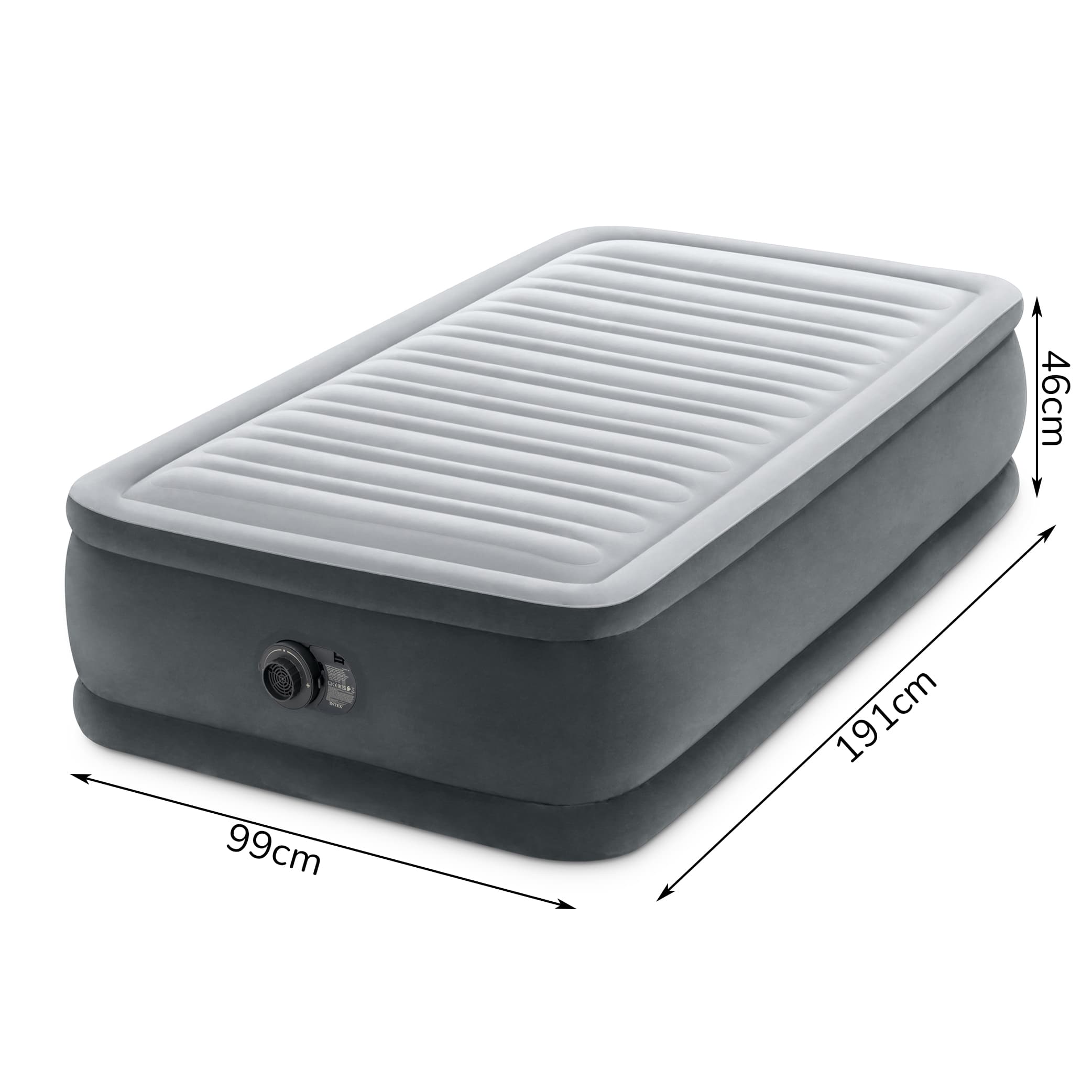Materac dmuchany 191x99 cm z pompką jednoosobowy INTEX DELUXE 64412ND