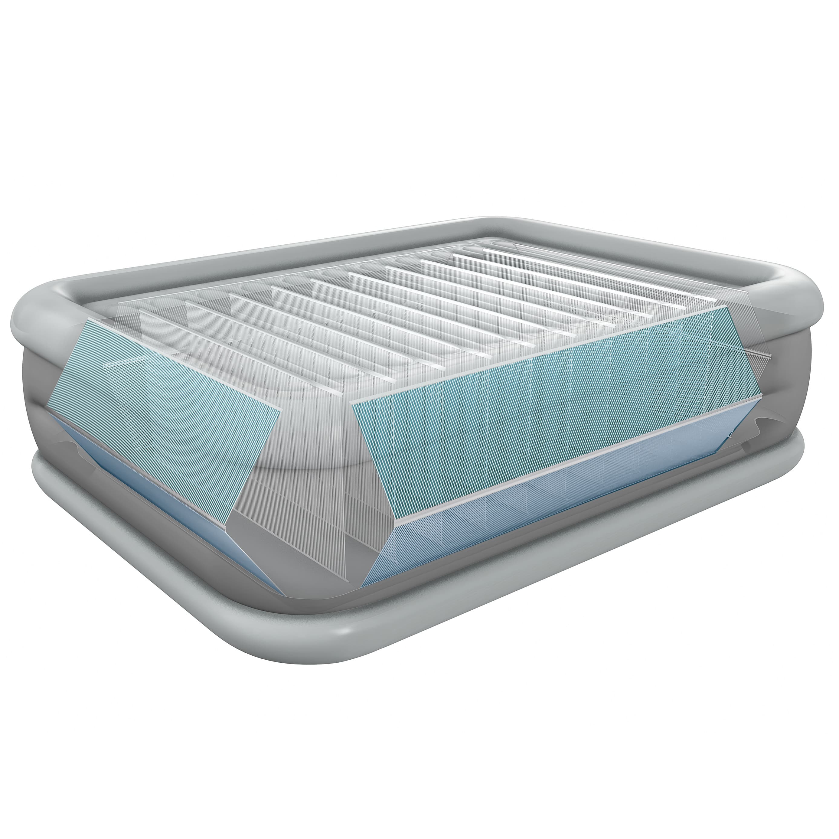 Materac łóżko do spania dwuosobowy z pompką automatyczną 203x152 cm INTEX 64418ND