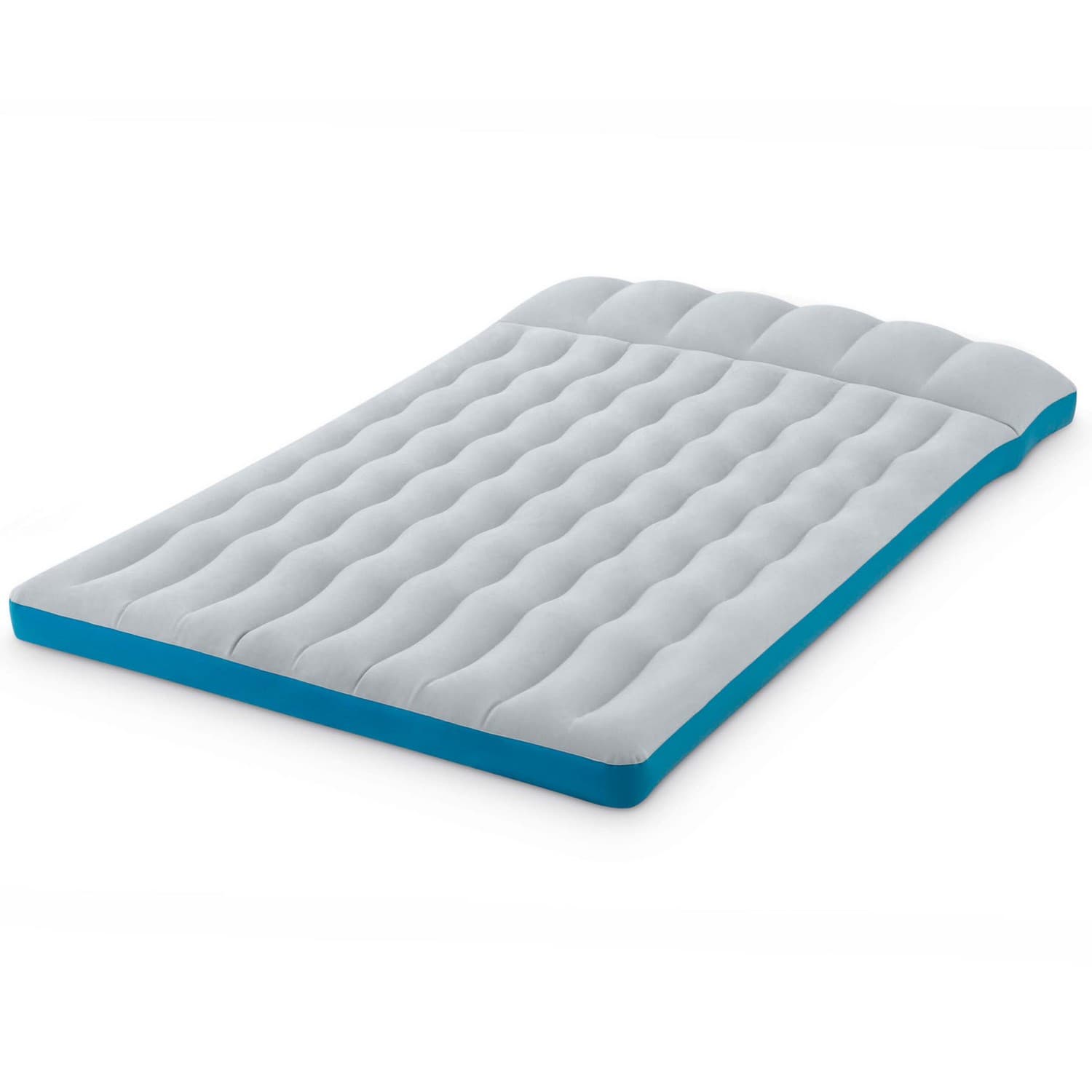 Materac dmuchany dwuosobowy kempingowy 193x127x17 cm łóżko z zagłówkiem INTEX 67999