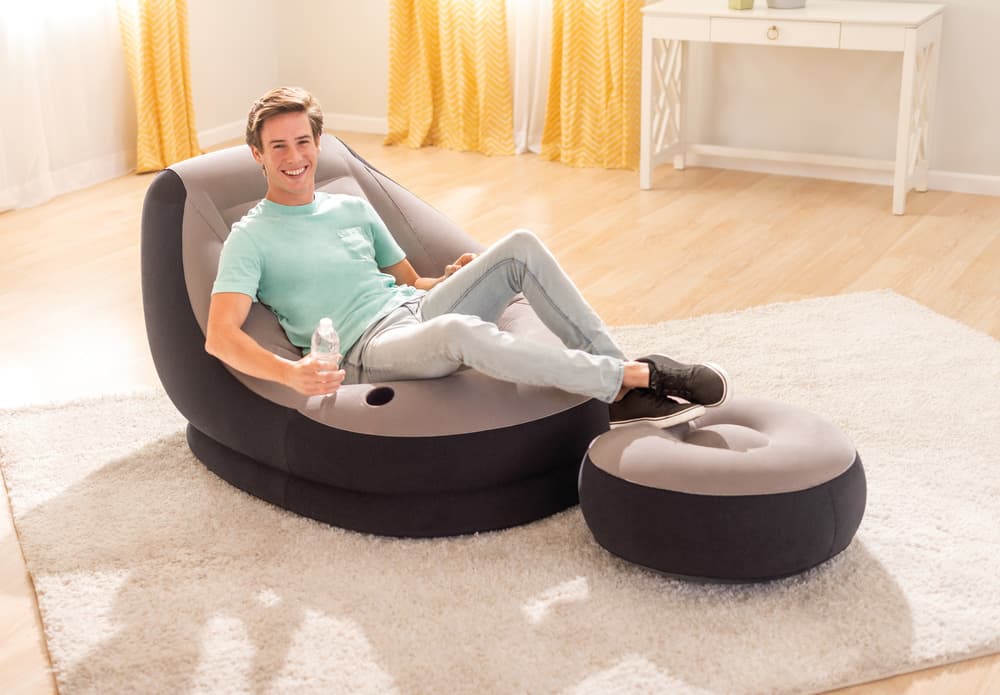 Fotel dmuchany sofa z podnóżkiem 1-osobowa INTEX 68564