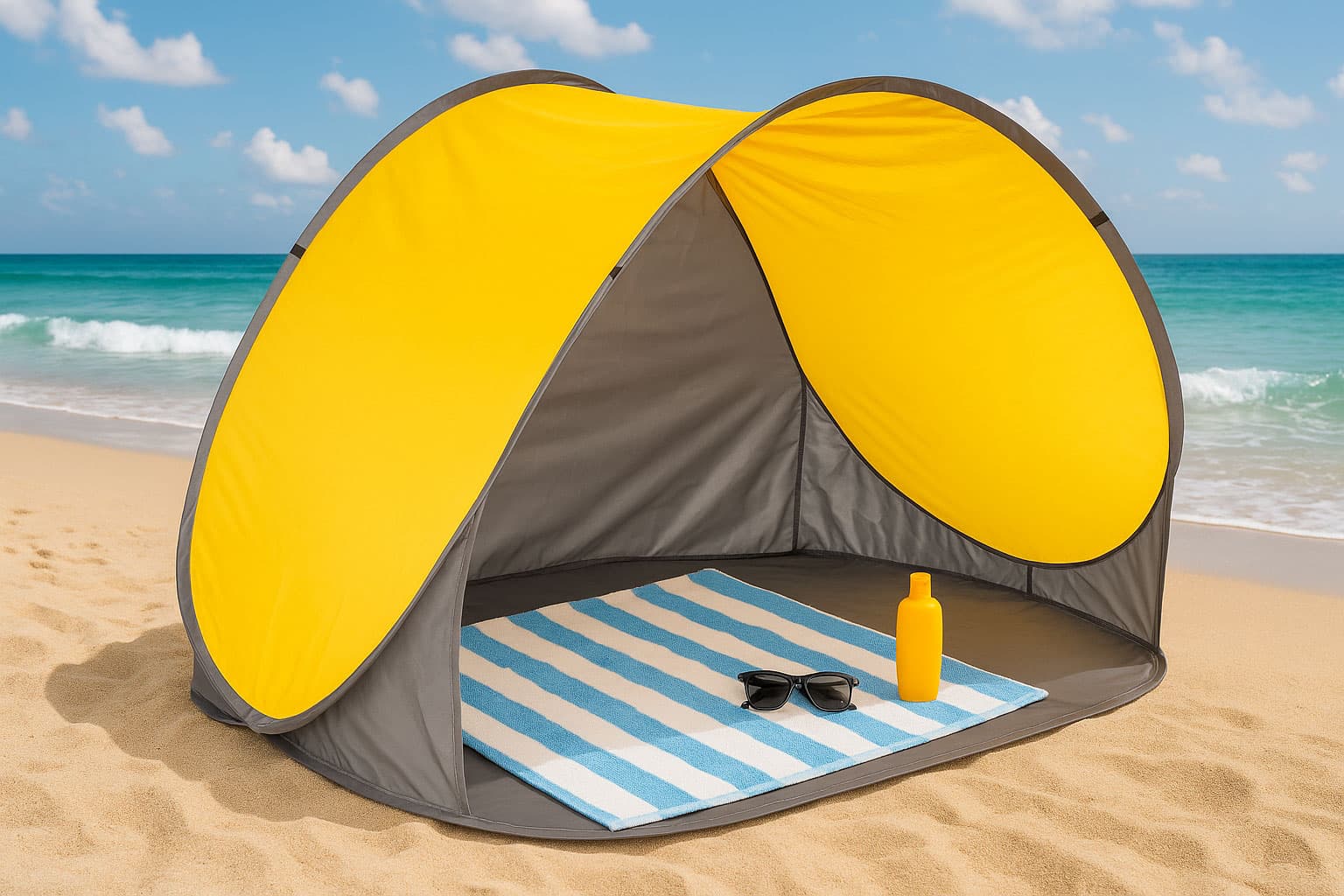 Namiot plażowy parawan samorozkładający na plażę basen ogród MultiGarden