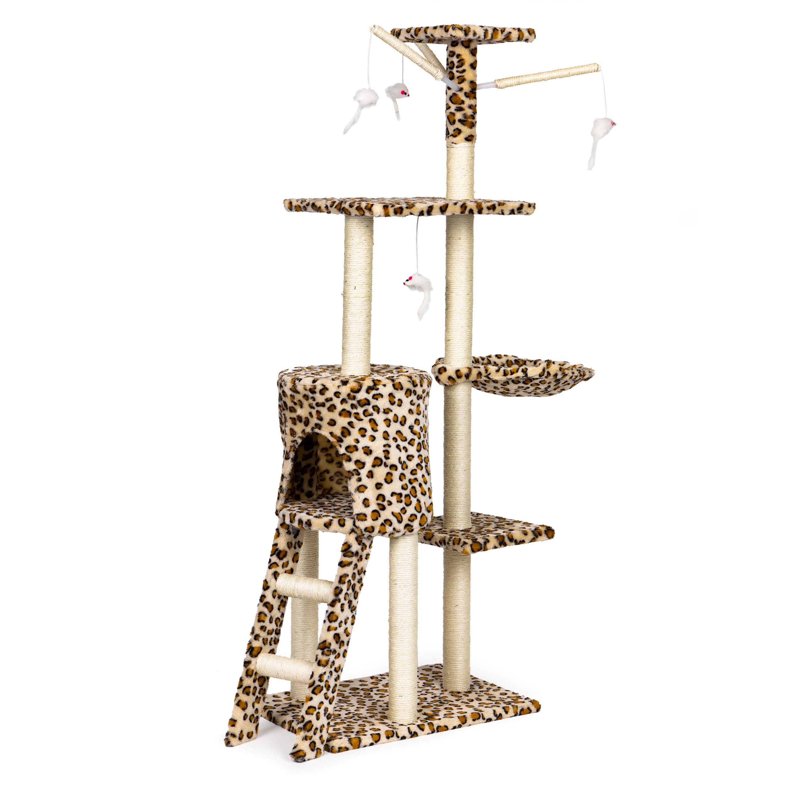 Drapak dla kota domek drzewo legowisko 138 cm XL panterka Petsi