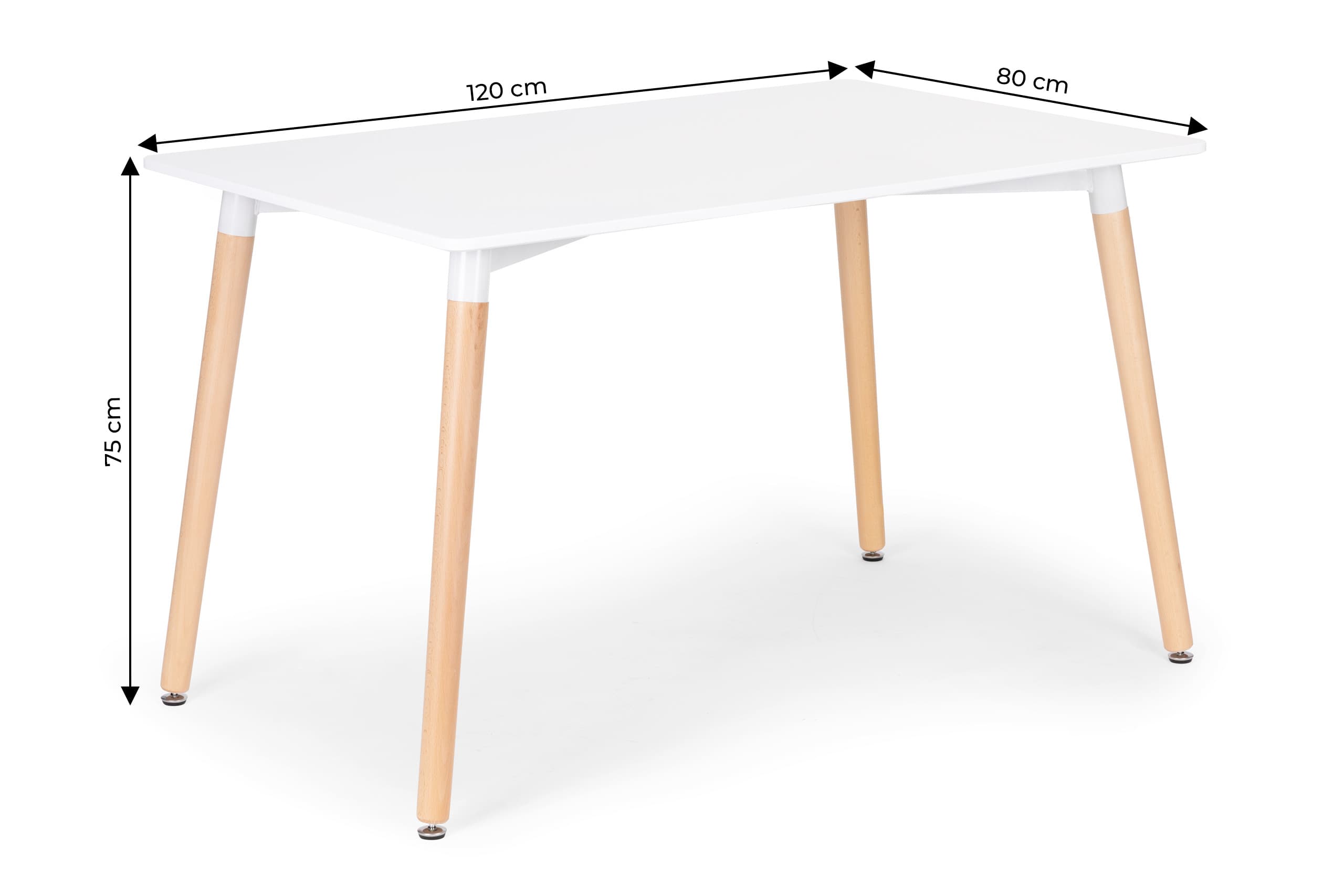 Stół stolik prostokątny 120x80 cm nowoczesny do jadalni salonu kuchni ModernHome