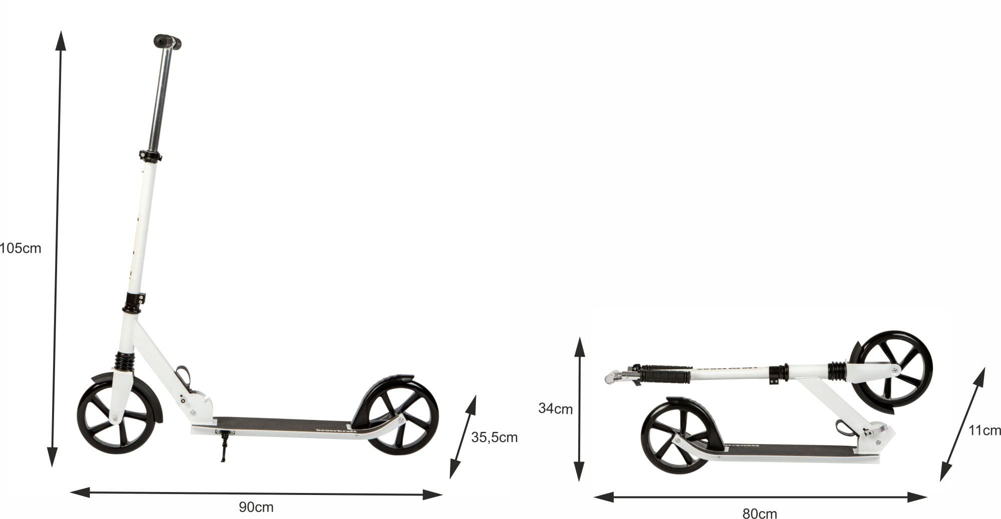 Hulajnoga miejska dla dzieci i młodzieży składana regulacja wysokości 95-105 cm koła 200 mm