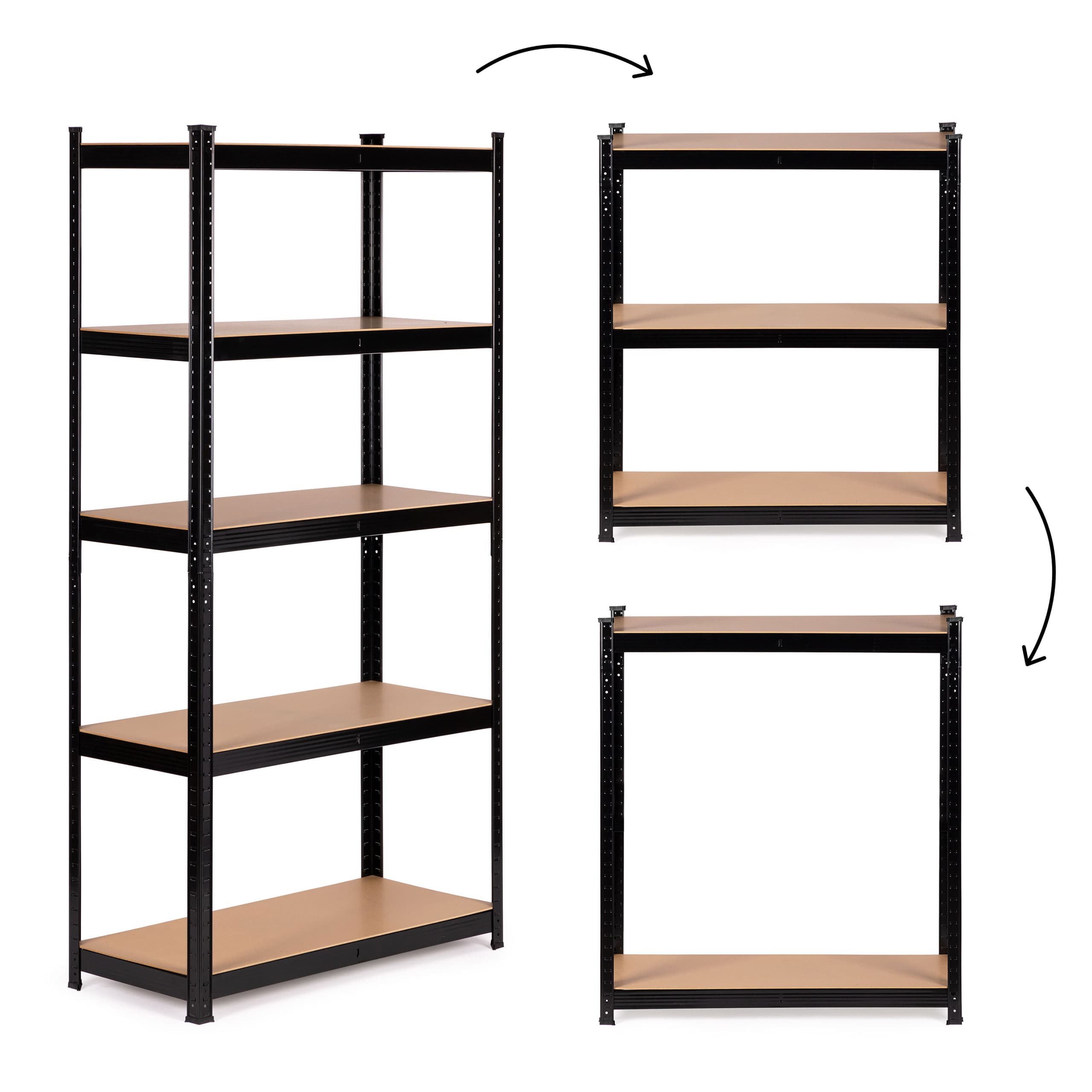 Regał metalowy magazynowy 180x90x40 cm do garażu piwnicy 5 półek 875 kg ModernHome