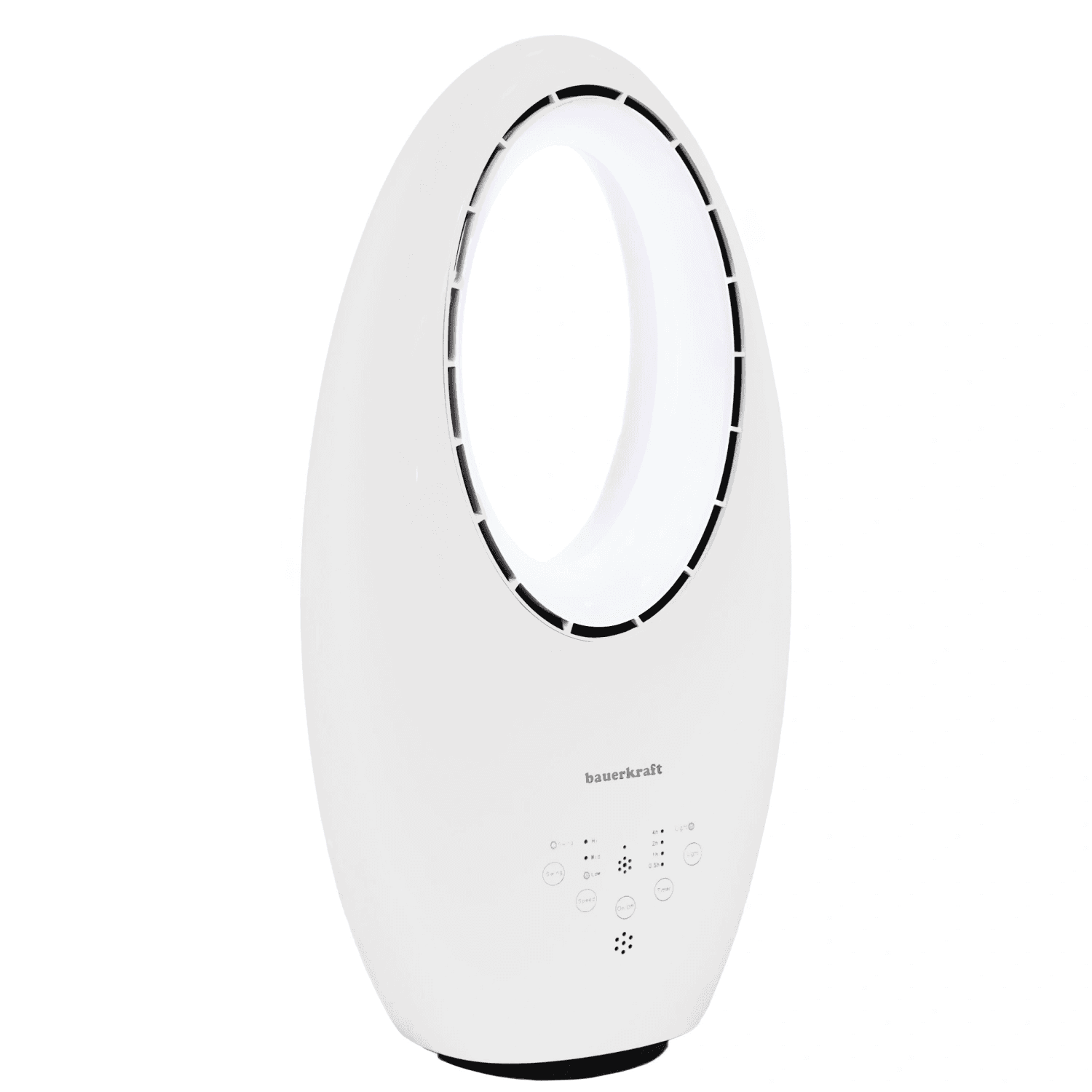 Nowoczesny wentylator stojący bezłopatkowy podłogowy 60W 3 tryby pracy pilot timer podświetlenie LED