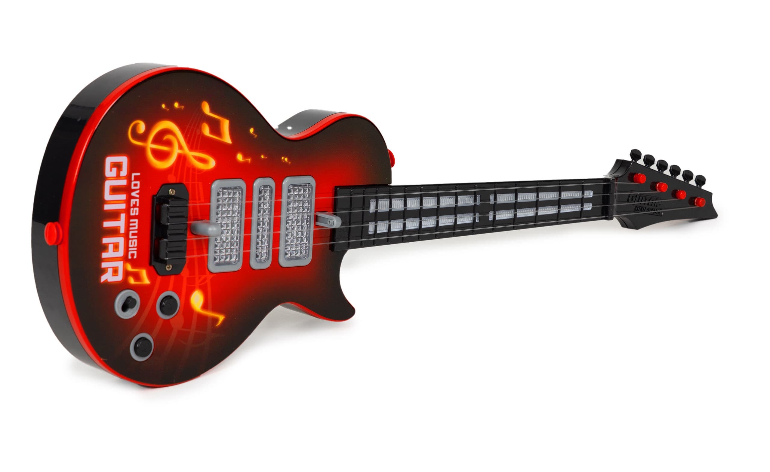 Gitara dla dzieci elektryczna z nauką gry na gitarze podczerwień melodie czerwona