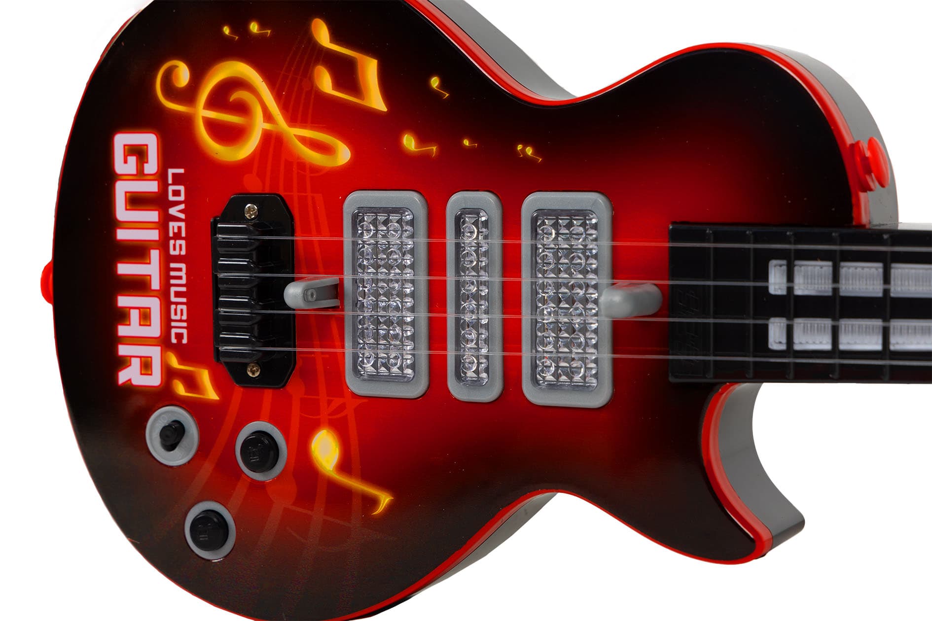 Gitara dla dzieci elektryczna z nauką gry na gitarze podczerwień melodie czerwona