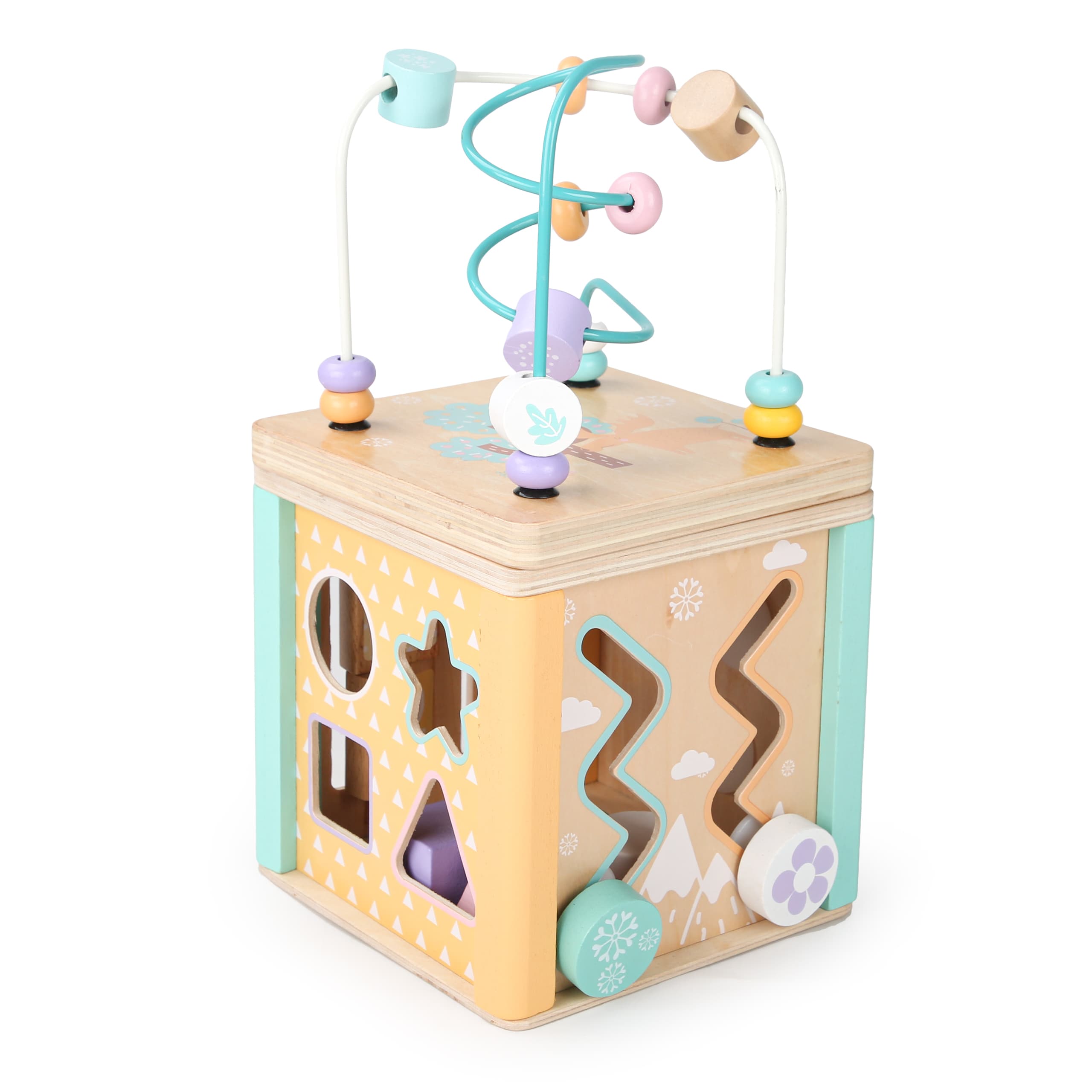 Drewniana kostka edukacyjna sorter mula ECOTOYS