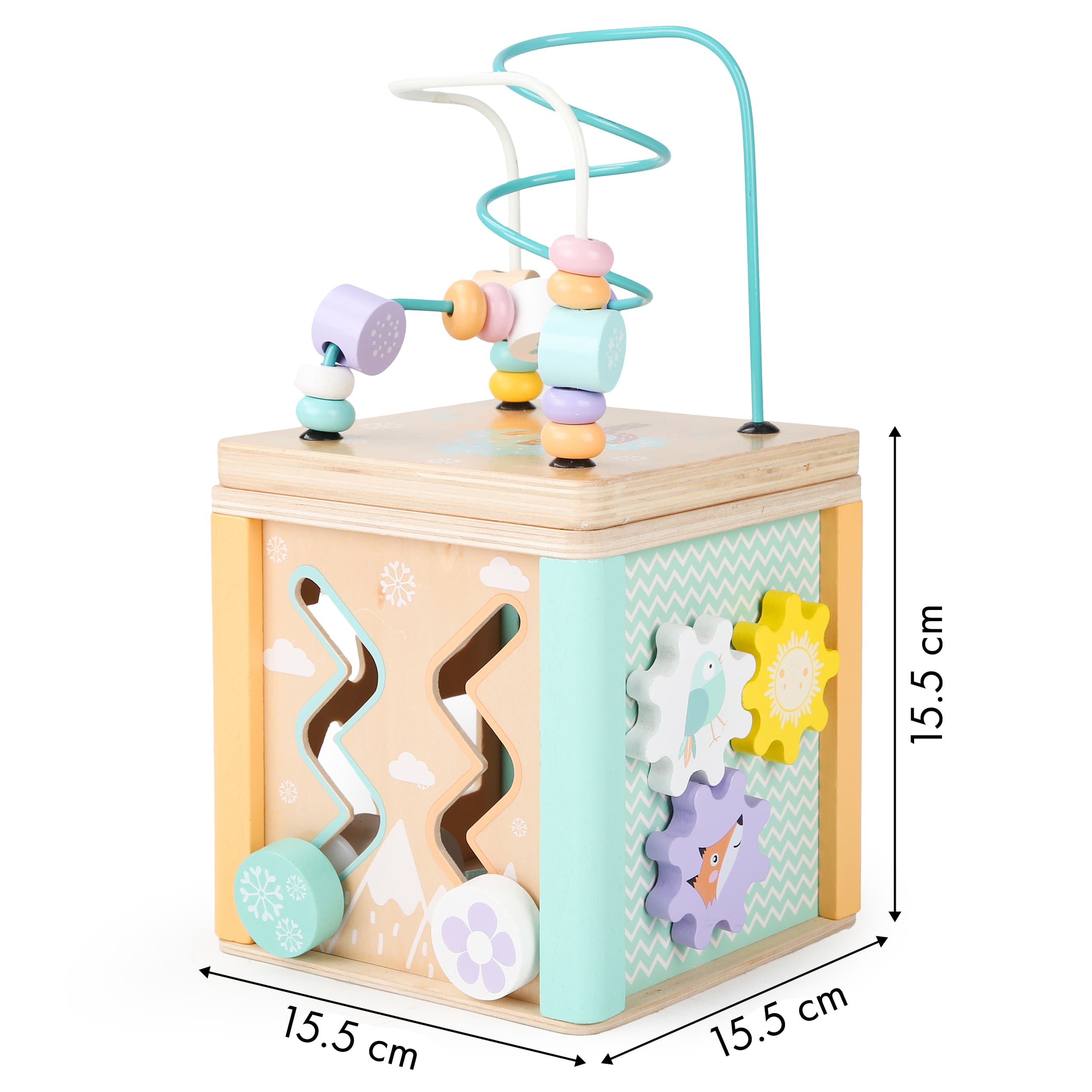 Drewniana kostka edukacyjna sorter mula ECOTOYS
