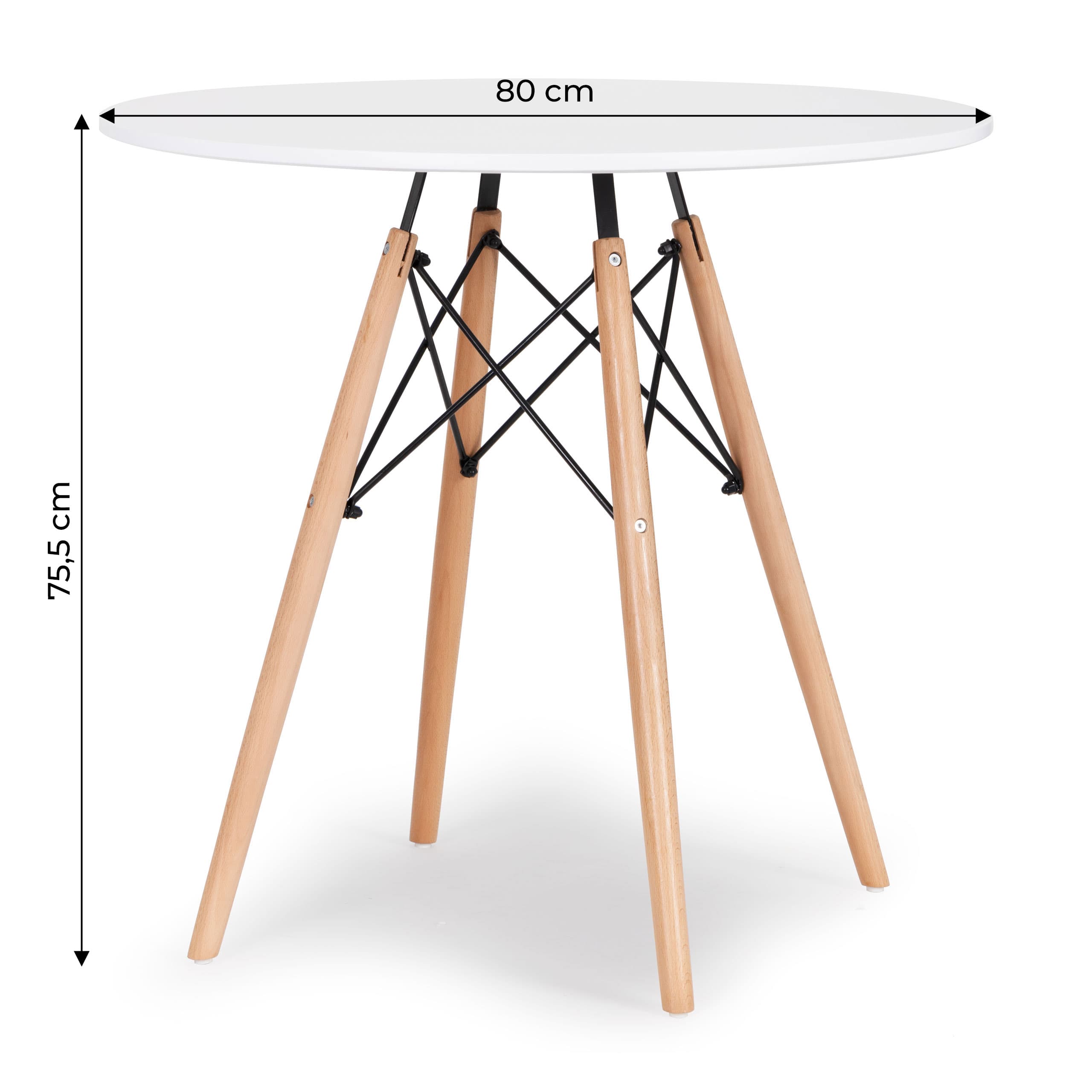 Stolik nowoczesny do jadalni salonu kuchni 80 cm ModernHome