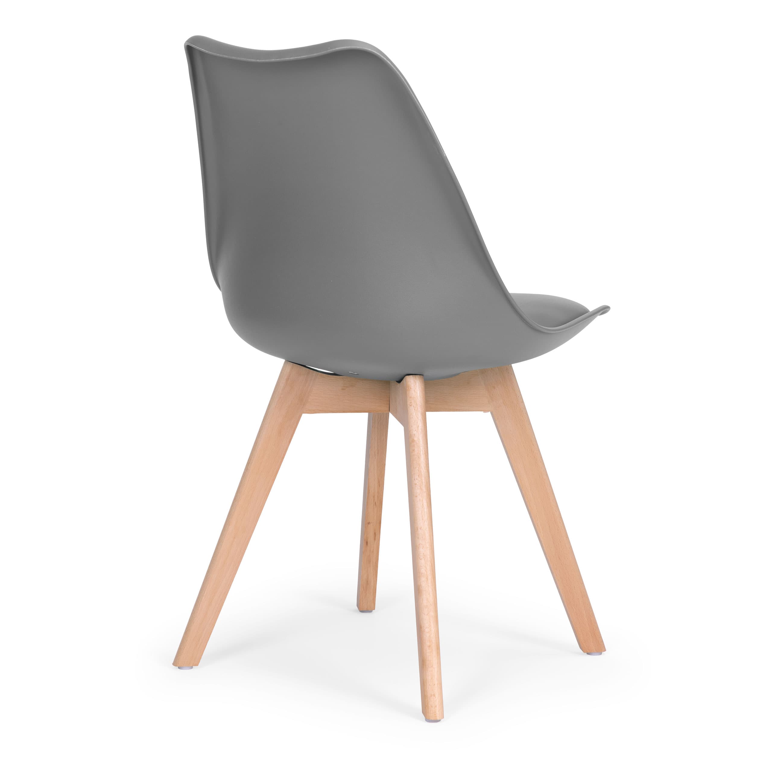 Zestaw 4 krzeseł krzesło do salonu jadalni z poduszką szare ModernHome