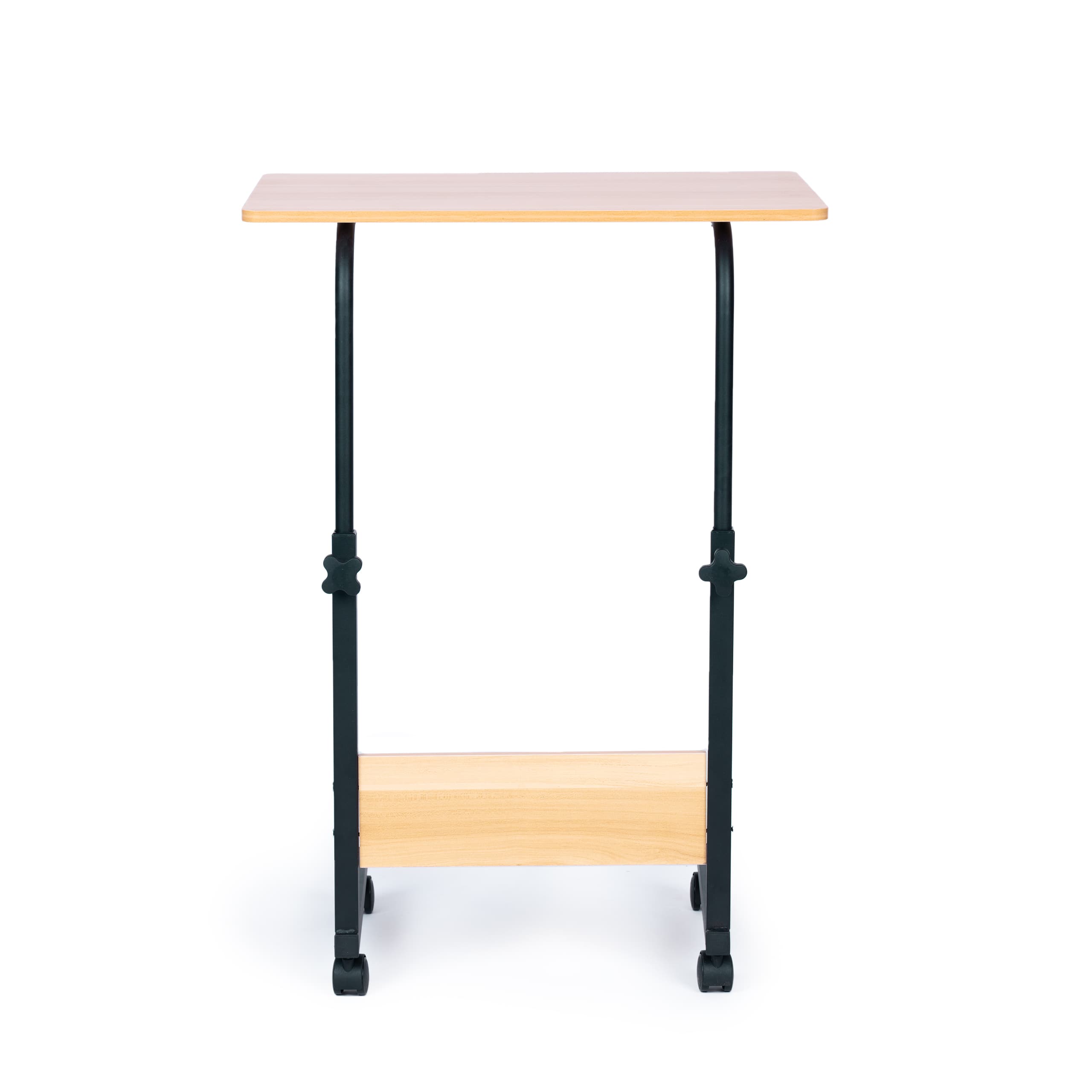 Stolik pod laptopa z kółkami biurko dostawiane do fotela kanapy brązowy ModernHome