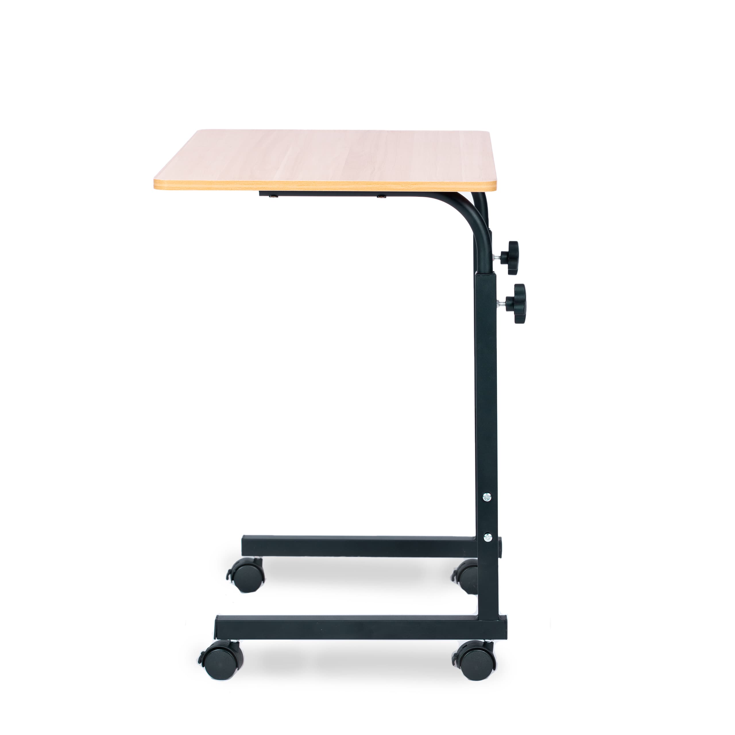 Stolik pod laptopa z kółkami biurko dostawiane do fotela kanapy brązowy ModernHome