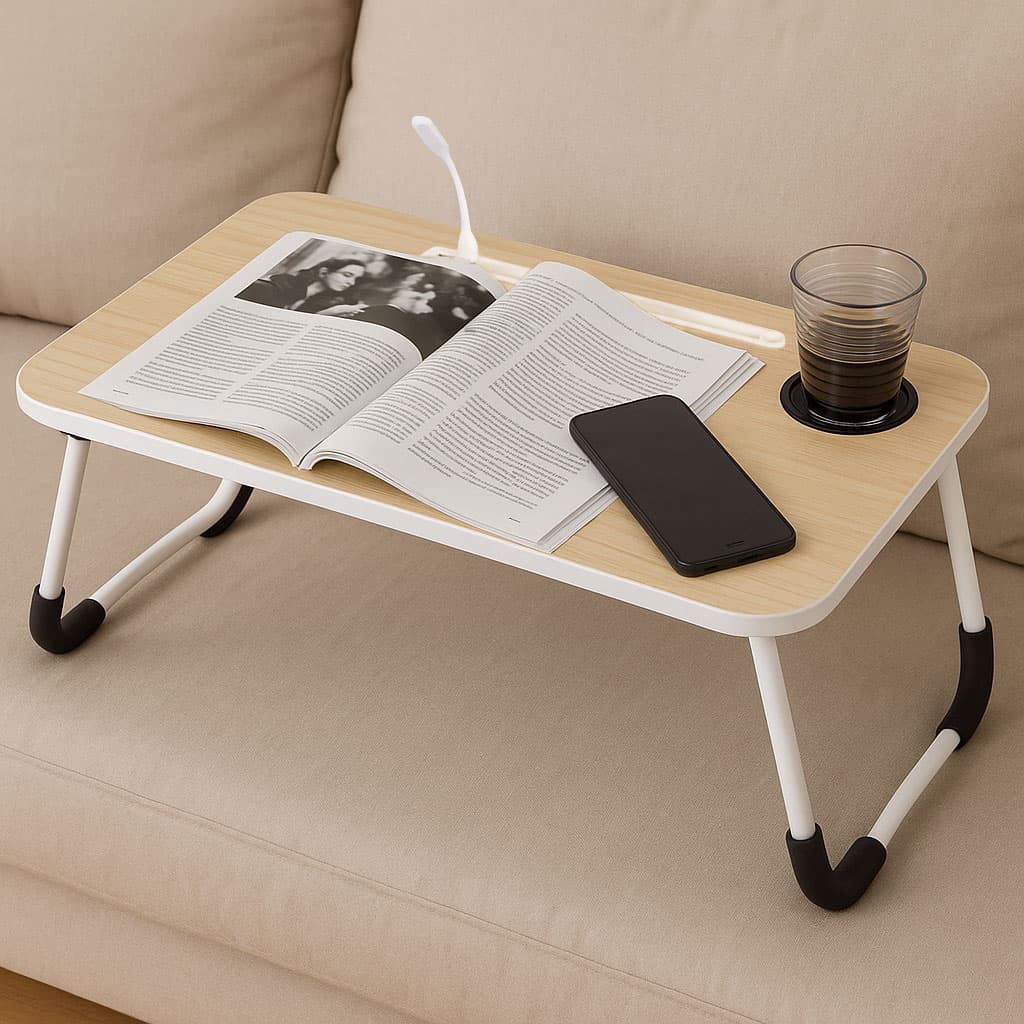 Podstawka pod laptopa składana taca 60x40 cm lampka wiatrak ModernHome