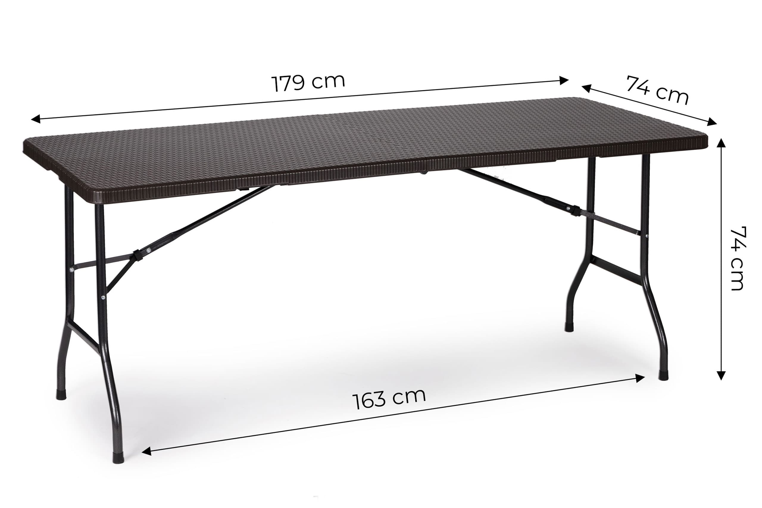 Stół cateringowy bankietowy ogrodowy składany 180 cm ratan ModernHome