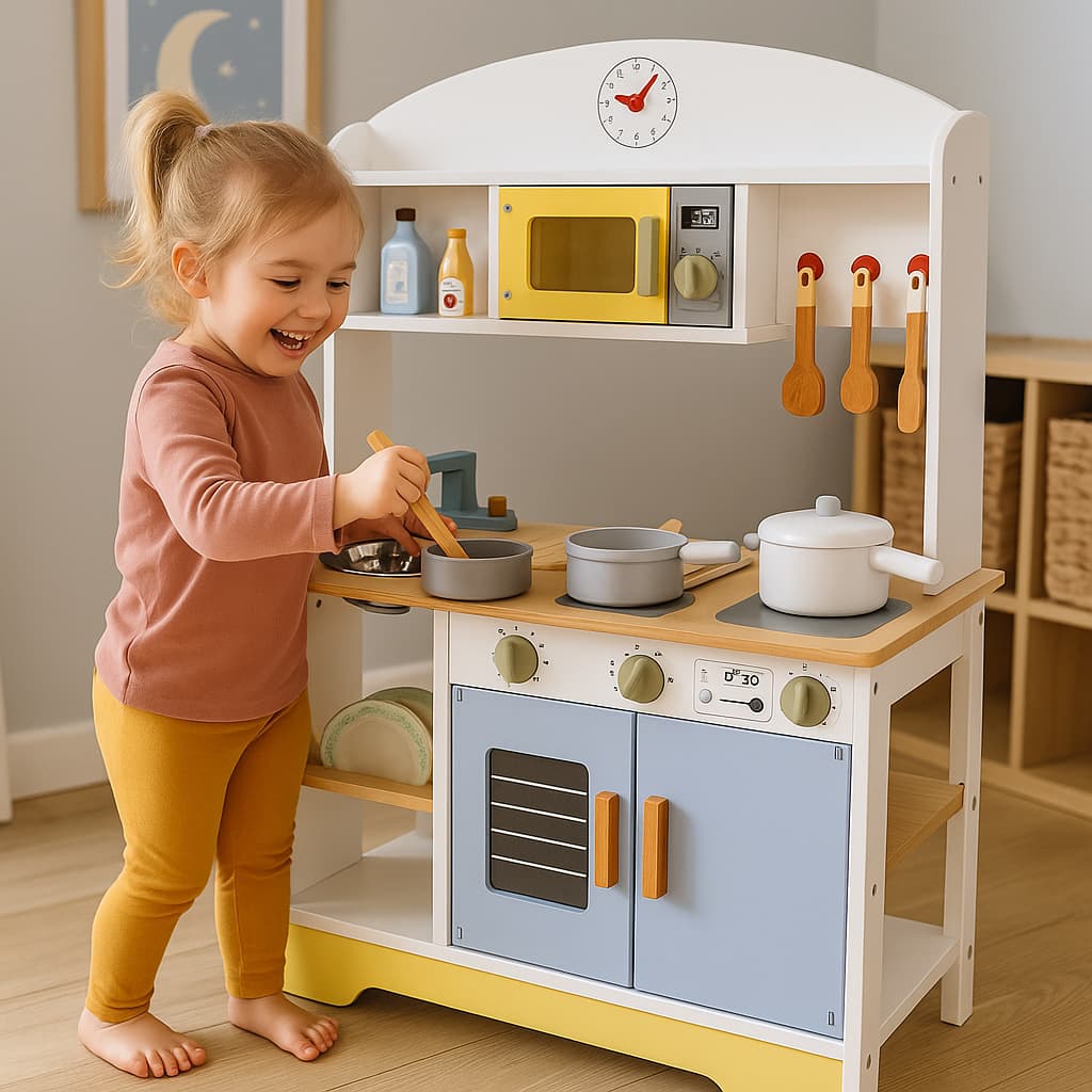 Kuchnia dla dzieci piekarnik pralka mikrofala 12 akcesoriów ECOTOYS
