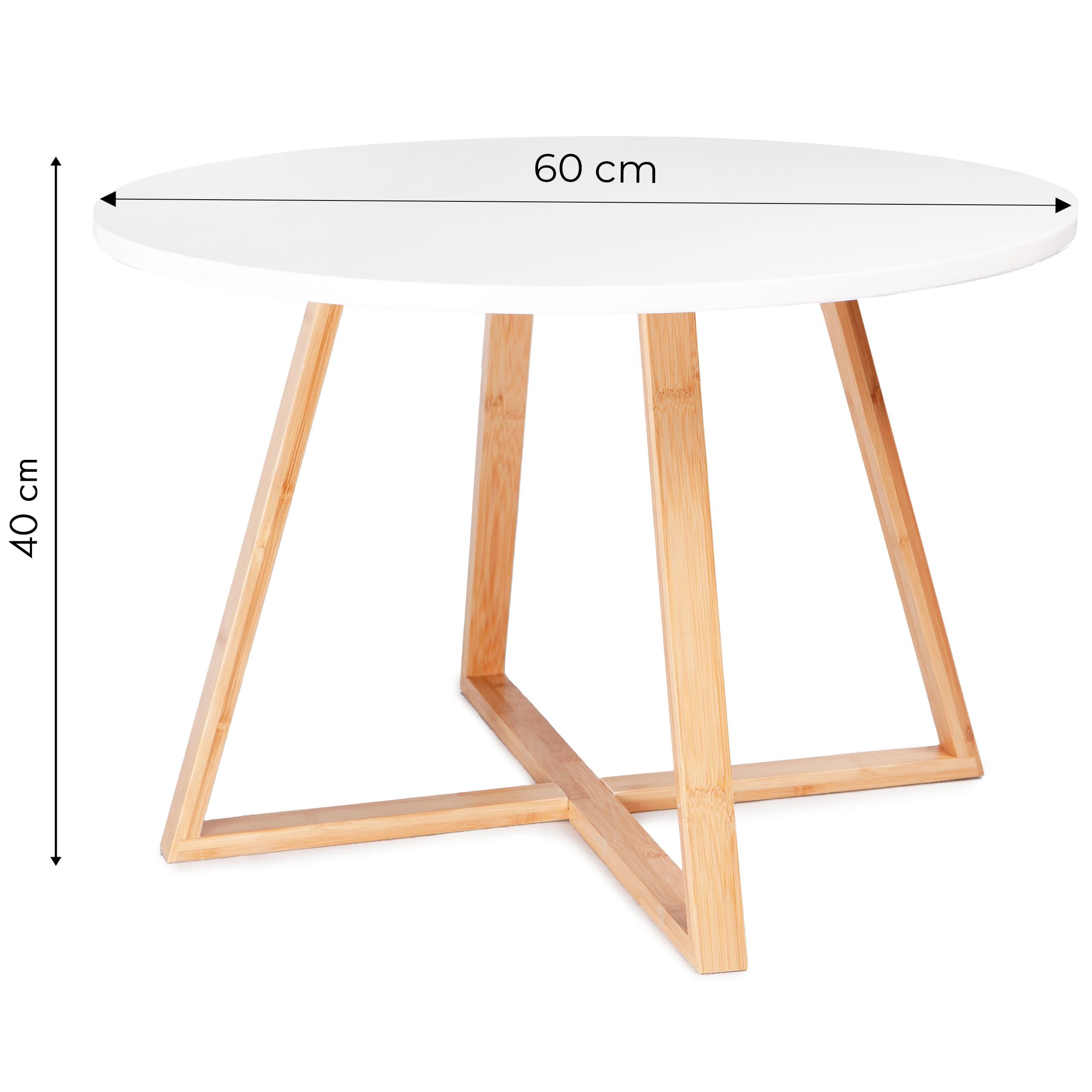 Stół stolik kawowy nowoczesny skandynawski 60 cm bambus